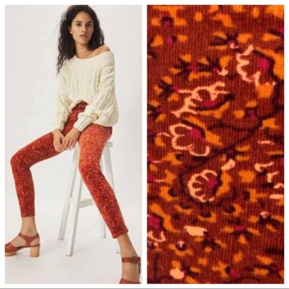 Anthropologie Pants - Anthropologie Pilcro High Rise Button Fly Skinny Corduroy Pants Size 29 EUC